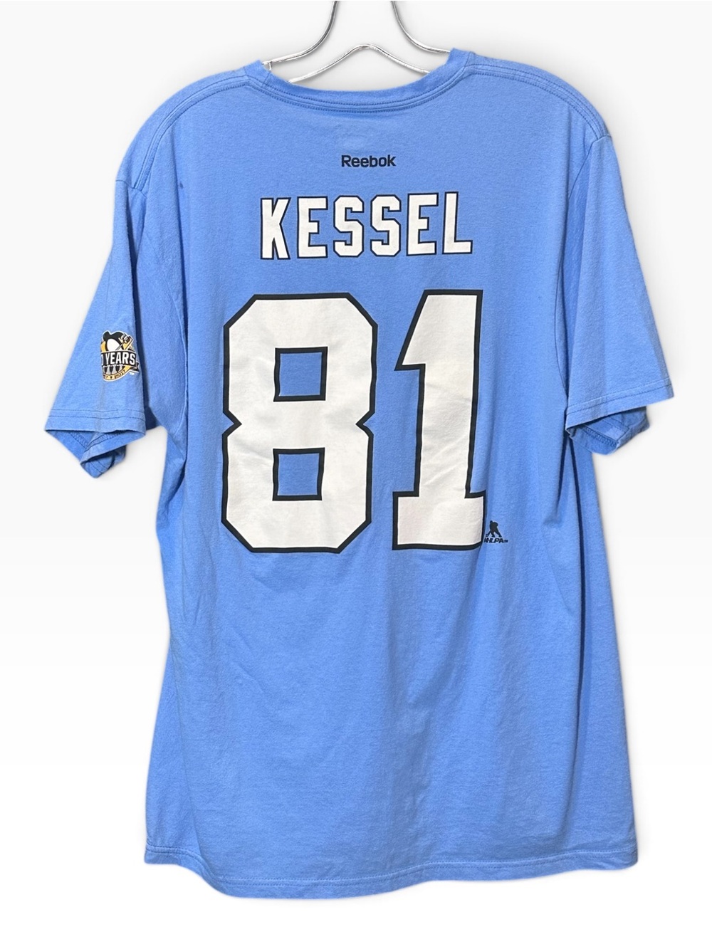 Phil Kessel Pittsburgh Penguins L Jersey T-Shirt Retro Blue 50th Anniversary